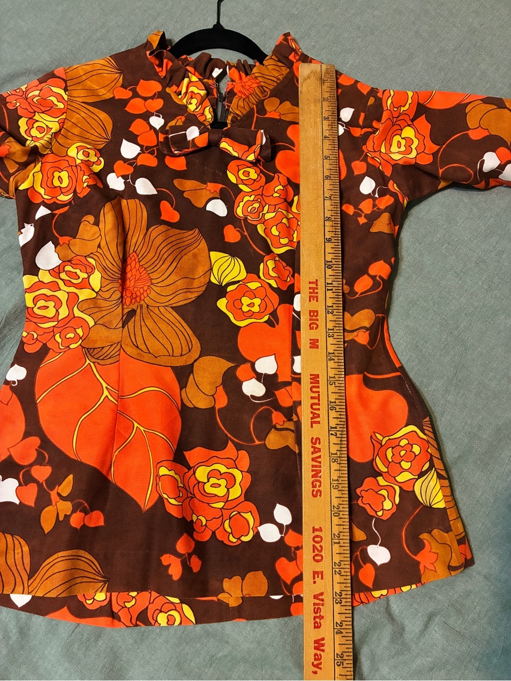 Vintage 60s/70s Mod Style Pantsuit Top & Pants Set - Picture 14 of 17